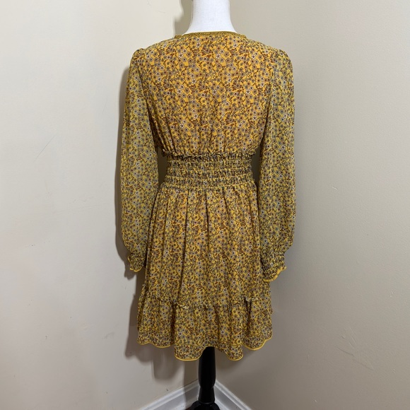 Nwt Max Studio || Woman’s Georgette Smocked Mini Dress size:Small - Picture 4 of 8